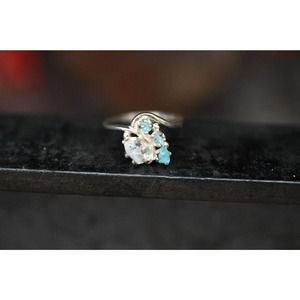 Rough Diamond Ring Size 6 Ring Raw Diamond Ring Uncut Diamond Engagement…
